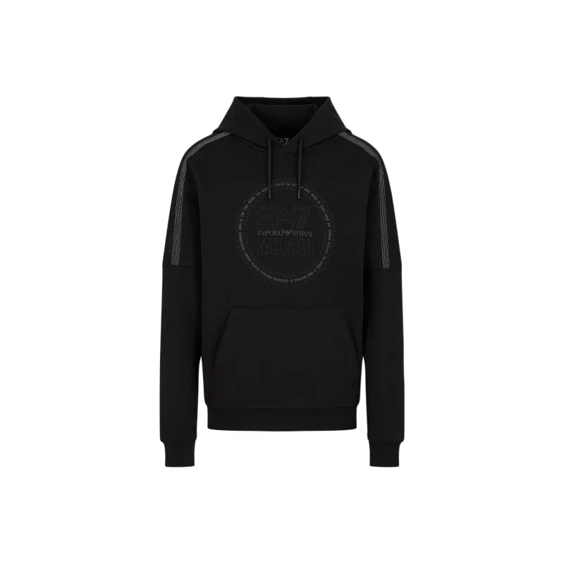 EMPORIO ARMANI Logo print Cotton Hoodie-0