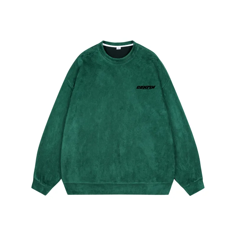 CENPIN Fleece Lined Suede Sweatshirt Unisex-11