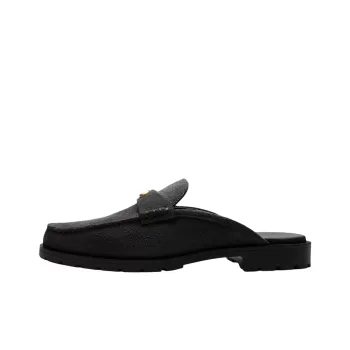 COACH Rubber Sole Slip Resistant Closed Toe Slippers Women's Black