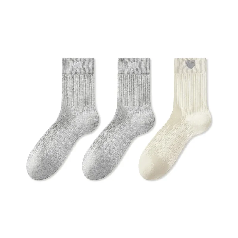 JIAZINI Mid Calf Socks Women's 3 Pack-26