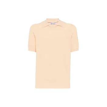 Brunello Cucinelli Fine Knitted Ribbed Polo Shirt