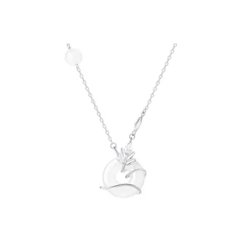 MOLADY Chalcedony S925 Silver Natural Jade Necklace For Women's Women's