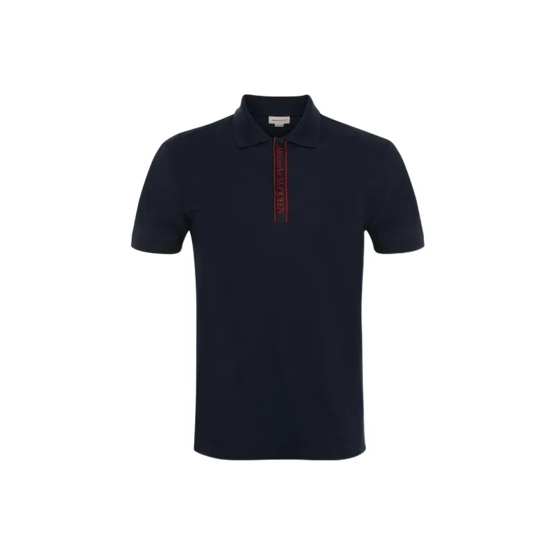 Alexander McQueen Polo Shirts Men Blue-0