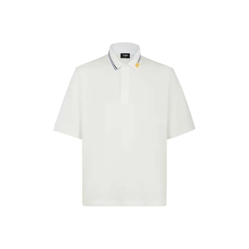 FENDI Polo Shirts Men White-0