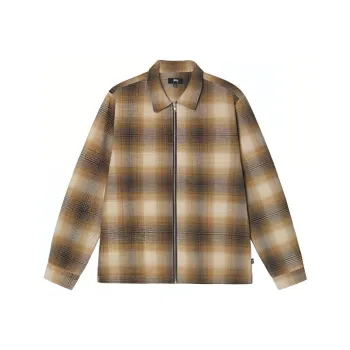 Stussy Jack Shadow Plaid Zip Shirt