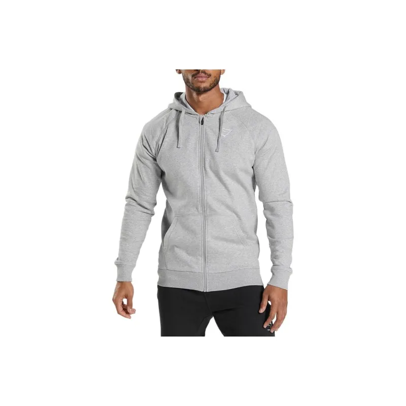 GYMSHARK CREST Sweatshirt Men's Light Gray Mudstone-0