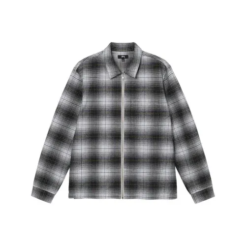 Stussy Paul Shadow Plaid Zip Shirt
