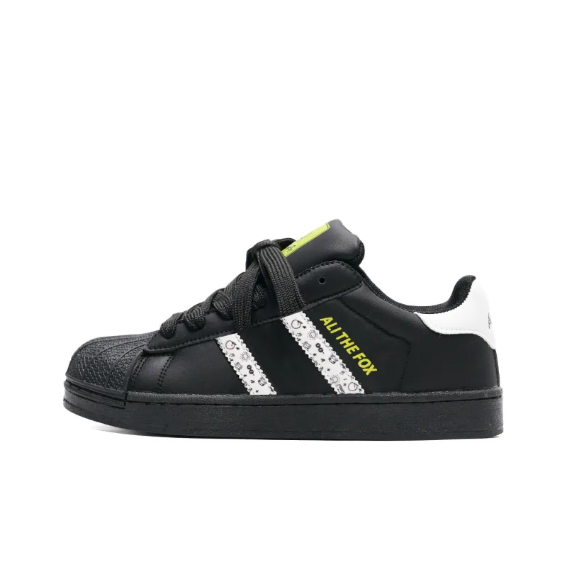 ALI THE FOX Slip Resistant, Abrasion Resistant, Lightweight, Breathable Low Top Skateboard Shoes Unisex-25