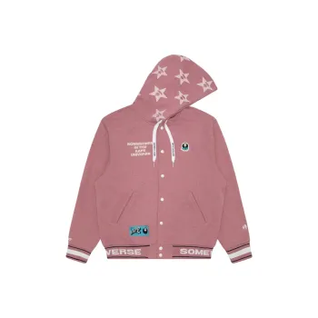 Aape Moonface Logo Hooded Varsity Jacket