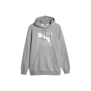PUMA ESS+ Logo Lab Men's Hoodie Sweatshirt Men's Medium Gray Mixed Color