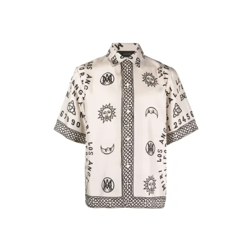 AMIRI Ouija Board print Silk Bowling Shirt