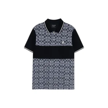 COACH SS23 Polo Shirt Men's Black