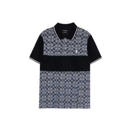 COACH SS23 Polo Shirt Men
s Black