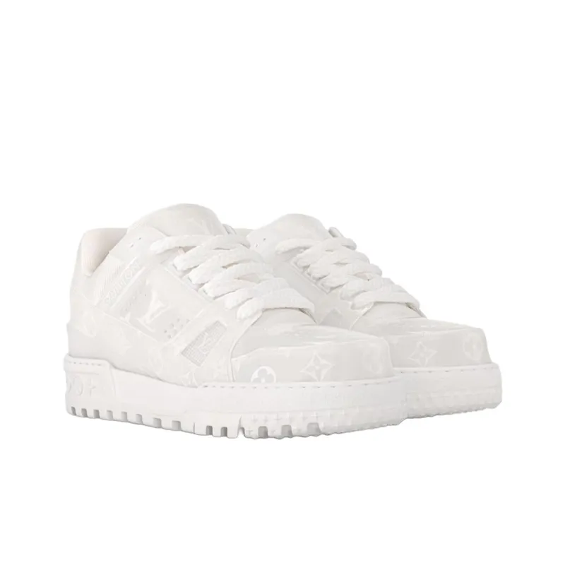 LOUIS VUITTON Trainer Maxi Low Top Skateboard Shoes Men's White-2