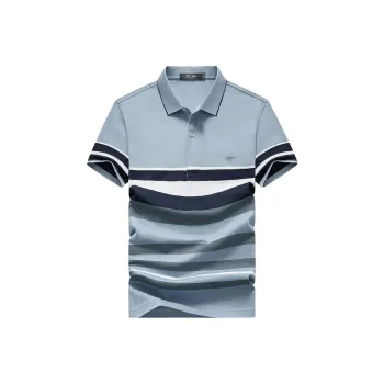 SEPTWOLVES Polo Shirts Men Gray Blue