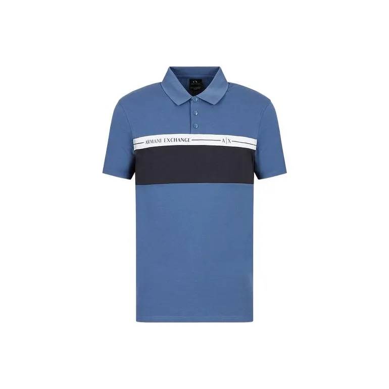 ARMANI EXCHANGE Polo Shirts Men Navy Blue-0
