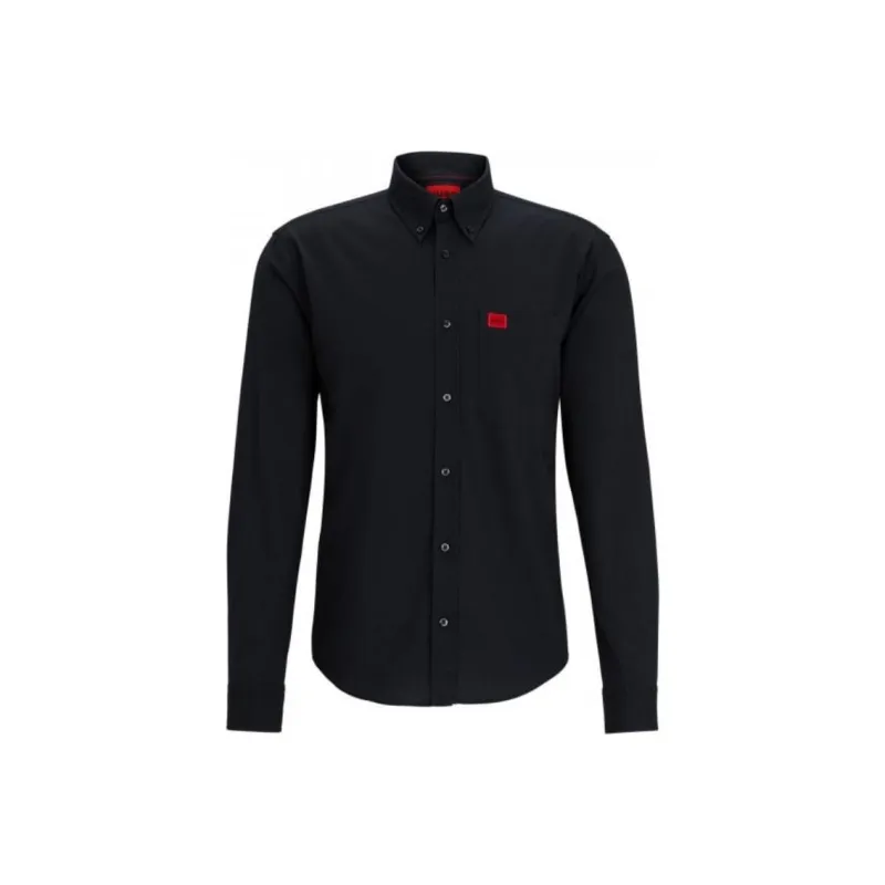 Hugo Logo appliqué Cotton Shirt-0