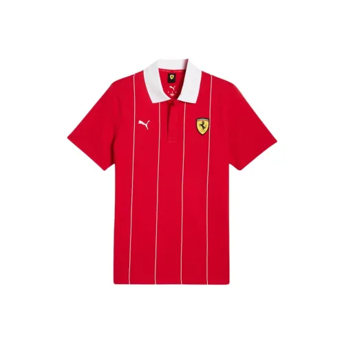 PUMA x Scuderia Ferrari Premium SS25 Race Polo Shirt Men's Ross Coso