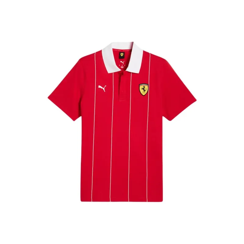 PUMA x Scuderia Ferrari Premium SS25 Race Polo Shirt Men's Ross Coso-0