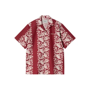 Carhartt WIP SS24 S/S Floral Shirt Men's Red