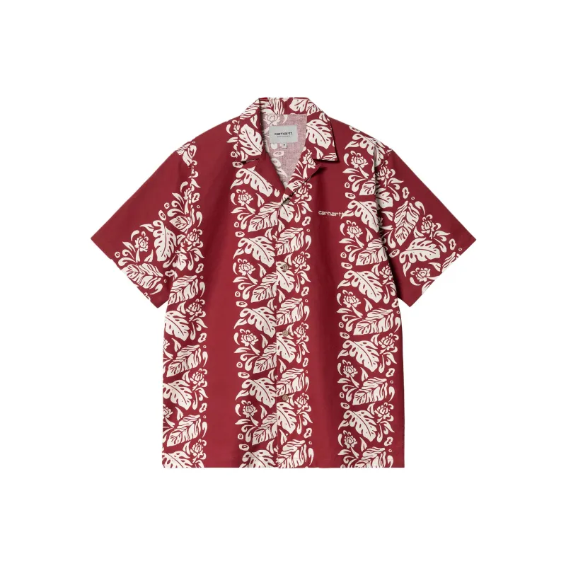 Carhartt WIP SS24 S/S Floral Shirt Men's Red-0
