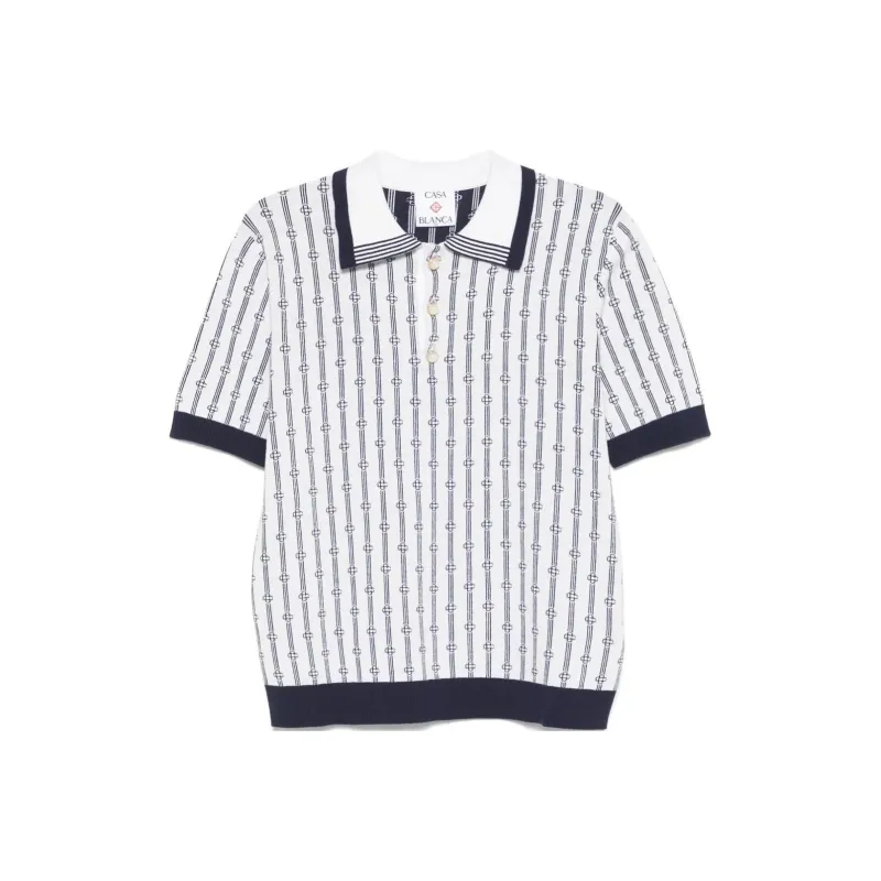 CASABLANCA Monogram Polo Shirt-0