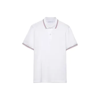 PRADA SS25 Polo Shirt Men's White