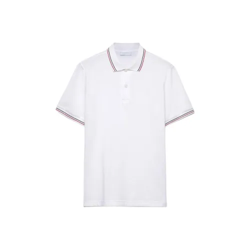 PRADA SS25 Polo Shirt Men's White