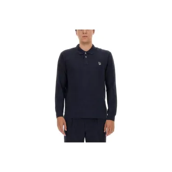 Paul Smith Zebra Logo Long Sleeved Polo Shirt