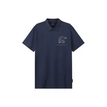 ARMANI EXCHANGE SS22 Polo Shirt Men's Space Blue