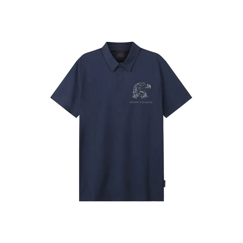 ARMANI EXCHANGE SS22 Polo Shirt Men's Space Blue-0