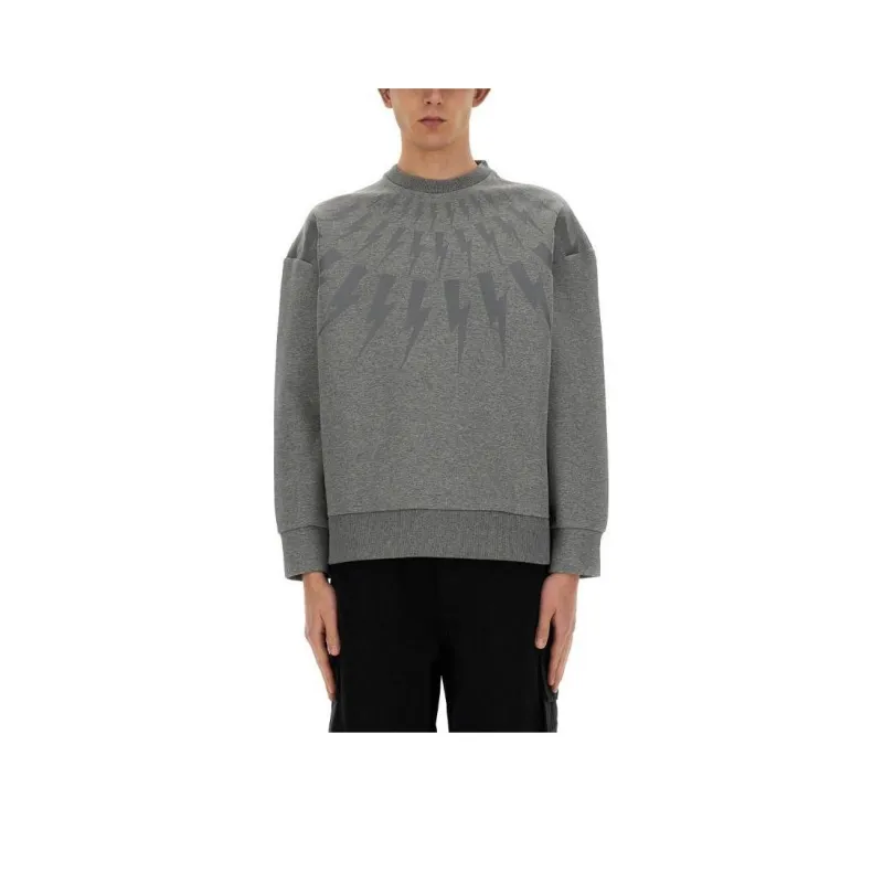 Neil Barrett Thunderbolt Printed Crewneck Sweatshirt-0