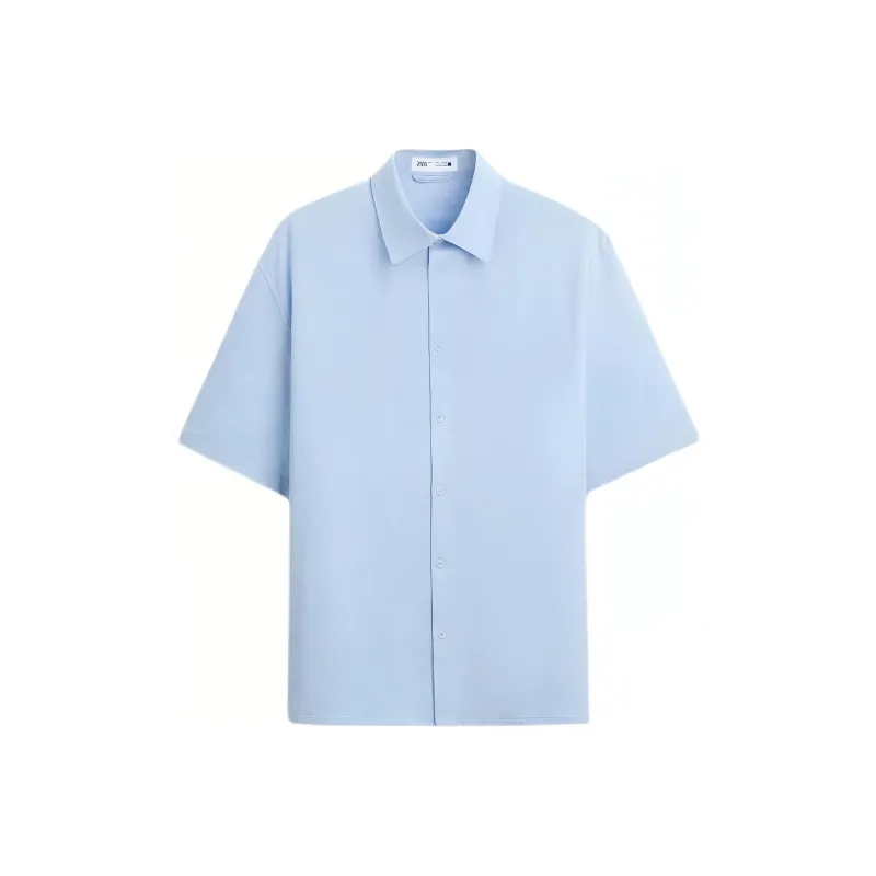 ZARA Shirts Men Sky Blue-0