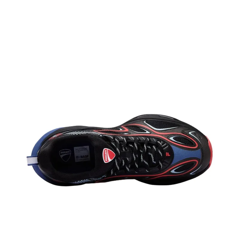 Ducati X FILA FUSION BUZZARD II X DUCATI Meteorite Shoes 2nd Generation Casual Shoes Men Low Top Black Red-2