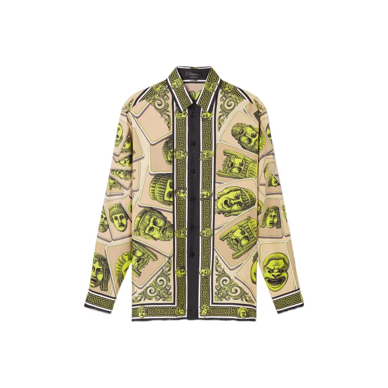VERSACE Shirts Men Yellow-0