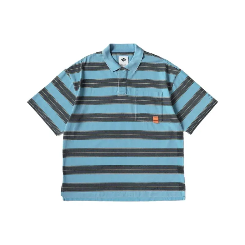 MADNESS Polo Shirts Unisex Blue Black Stripes-0