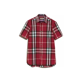 Burberry Shirts Men Red