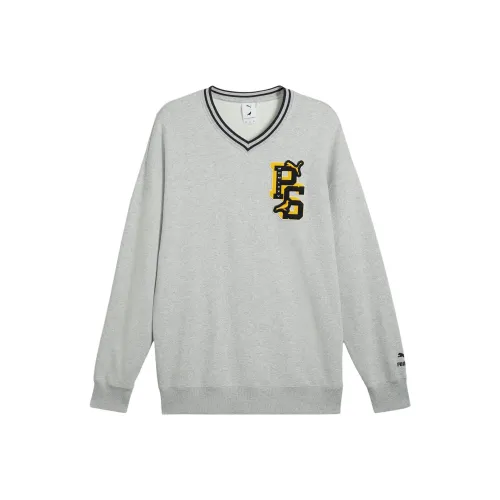 PUMA X STAPLE Co brand Sweatshirts Men Light Mixed Gray