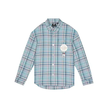 Palladium Shirt Unisex Blue White Pink Plaid Stripes