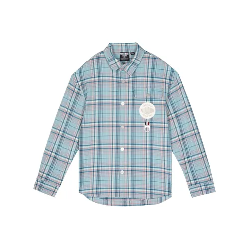 Palladium Shirt Unisex Blue White Pink Plaid Stripes