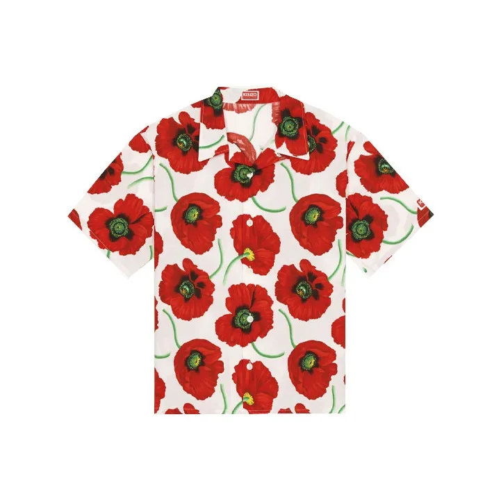 KENZO Nigo Drop4 POPPY Flower SS22 Shirt Men's White-0