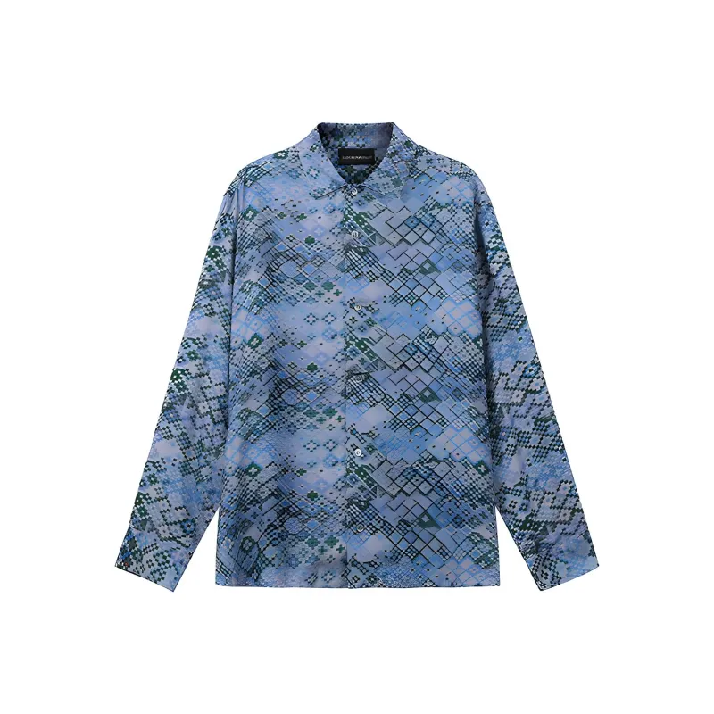 EMPORIO ARMANI Shirts Men Turquoise-0