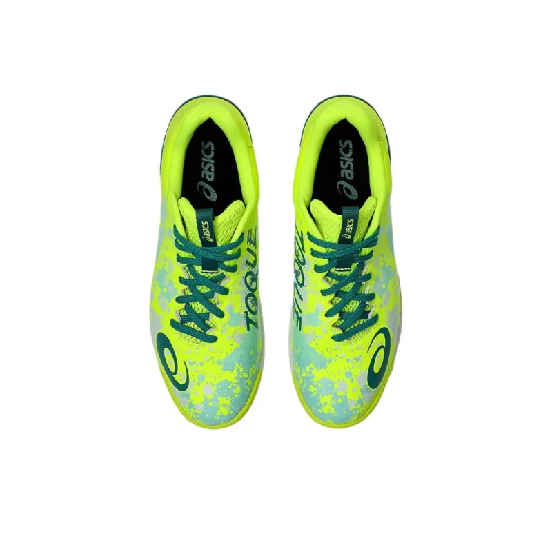 Asics TOQUE 8 TF Rubber Broken Studs Artificial Ground Anti Slip Wear Resistant Soccer Shoes Men's Yellow-4
