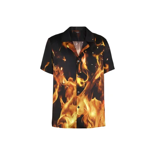 BALMAIN Fire Printed Pyjama Style Shirt