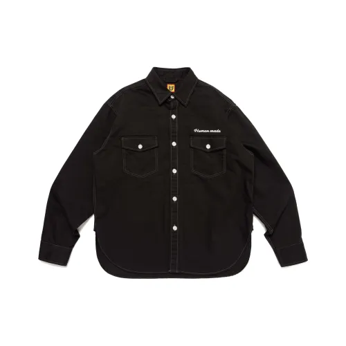 HUMAN MADE FW24 Autumn/Winter Collection Shirts Unisex Black