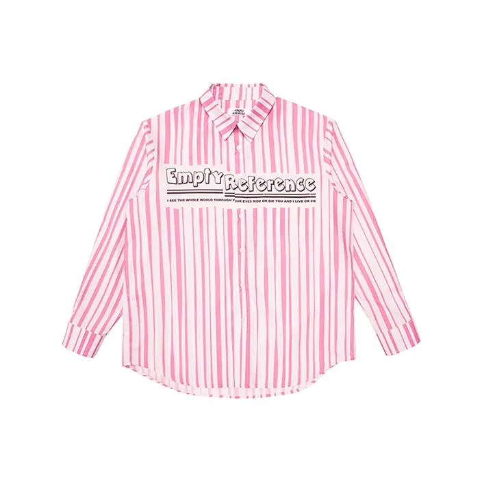 EMPTY REFERENCE Long Sleeved Shirts Unisex Pink-0