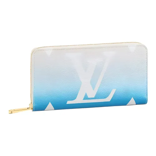 LOUIS VUITTON Zippy Wallet Gradient Pastel Blue