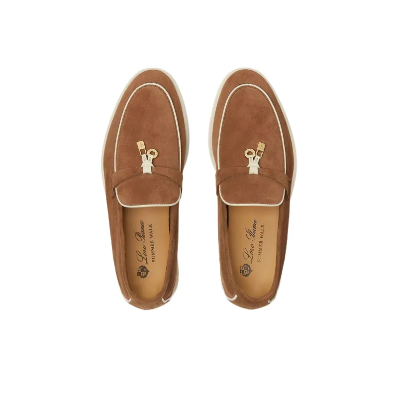Loro Piana Summer Charms Walk Casual Single Shoes Women's Brown-4