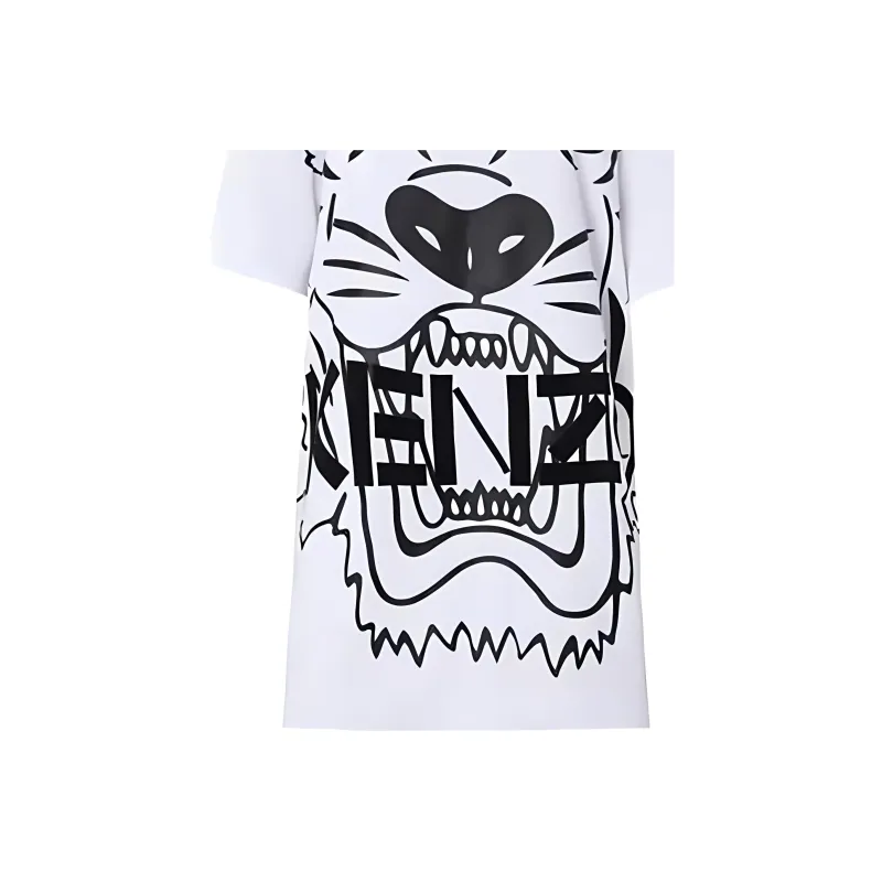 KENZO Short Sleeved Dresses Women's White-3