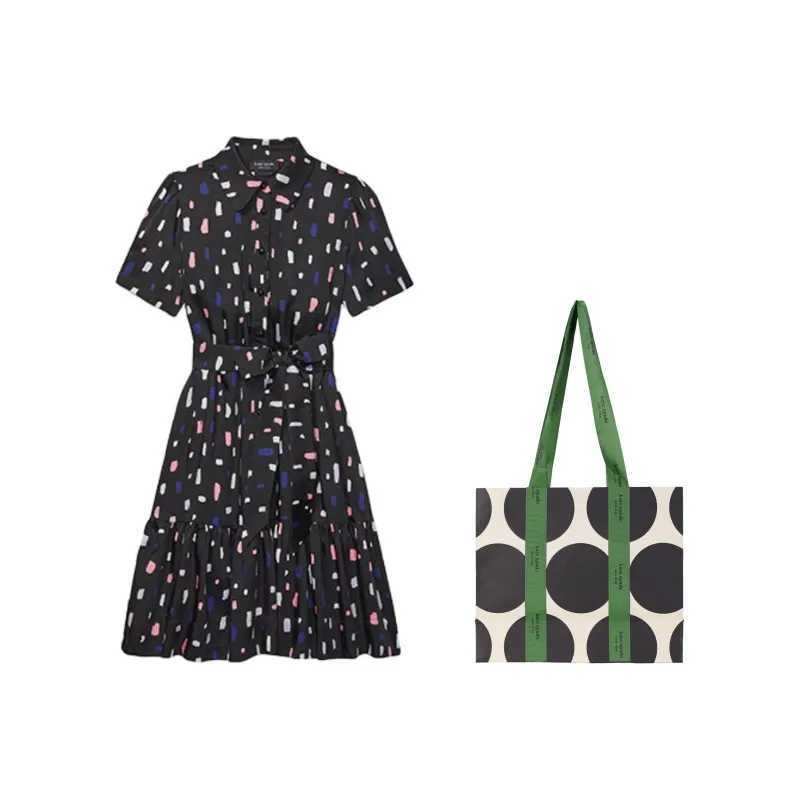 Kate Spade SS25 Short Sleeved Dresses Women's Black-5